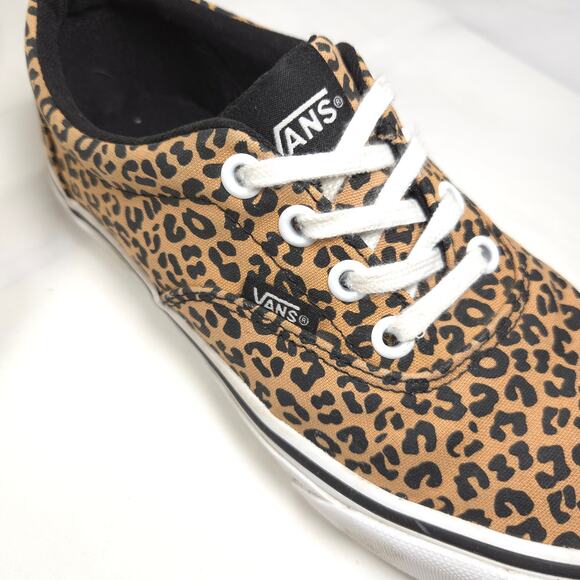 Vans Off the Wall Lace Up Athletic Shoe Womens Size 6 508731 Leopard Print - Picture 8 of 9
